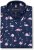 Kam Jeans 6068 Flamingo Short Sleeve Shirt Navy - Camisas - Camisas Homem Tamanhos Grandes