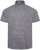 Kam Jeans 6334 Striped Grandad Short Sleeve Shirt Charcoal - Camisas - Camisas Homem Tamanhos Grandes