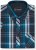 Kam Jeans 6380 Casual Checked Short Sleeve Shirt Navy - Camisas de manga curta - Camisas de Manga Curta Tamanhos Grandes