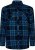 Kam Jeans 6353 Western Check Shirt Navy - Camisas - Camisas Homem Tamanhos Grandes