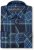 Kam Jeans 6353 Western Check Shirt Navy - Camisas - Camisas Homem Tamanhos Grandes