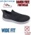 D555 Huddersfield Kingsize Hands Free Slip On with Knitted Top Shoes Black - Sapatilhas - 