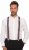 JP1880 Suspenders with Adjustable Length Burgundy Red - Acessórios - 
