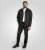 D555 Dereham 2 Knitted Sweater with Zipper Charcoal Marl - Sweatshirts & hoodies - Sweatshirt & Camisolas com Capuz tamanhos grandes