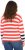 Ulla Popken Mixed Stripe Long Sleeve Sweater Hibiscus Red - Sweatshirts & hoodies - 