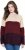 Ulla Popken Cable Knit Block Stripe V-Neck Sweater Dark Ruby - Sweatshirts & hoodies - 