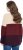 Ulla Popken Cable Knit Block Stripe V-Neck Sweater Dark Ruby - Sweatshirts & hoodies - 