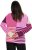Ulla Popken Patchwork Striped Long Sleeve V-Neck Sweater Raspberry - Sweatshirts & hoodies - 