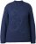 Ulla Popken Textured Glitter Embroidery Oversized Sweater Ink Blue - Sweatshirts & hoodies - 