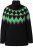 Ulla Popken Neon Alpine Pattern Long Sleeve Turtleneck Sweater Apple Green - Sweatshirts & hoodies - 