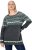 Ulla Popken Norwegian Style Pastel Tone Long Sleeve Sweater Dark Grey Melange - Sweatshirts & hoodies - 