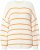 Ulla Popken Oversized Striped Balloon Sleeve Sweater Off-White - Sweatshirts & hoodies - 