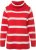 Ulla Popken Stripe Fine Knit Turtleneck Sweater Light Red - Sweatshirts & hoodies - 