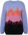 Ulla Popken Long Sleeve Knit Mountain Range Sweater Bright Purple - Sweatshirts & hoodies - 
