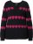 Ulla Popken Heart Print Long Sleeve V-Neck Sweater Black - Sweatshirts & hoodies - 