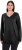 Ulla Popken Soft Fine Knit Pullover V-Neck Sweatshirt Black - Sweatshirts & hoodies - 
