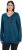Ulla Popken Soft Fine Knit Pullover V-Neck Sweatshirt Teal - Sweatshirts & hoodies - 
