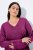 Ulla Popken Soft Fine Knit Pullover V-Neck Sweatshirt Dark Lilac - Sweatshirts & hoodies - Sweatshirts, Hoodies e Malhas Aconchegantes