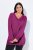 Ulla Popken Soft Fine Knit Pullover V-Neck Sweatshirt Dark Lilac - Sweatshirts & hoodies - Sweatshirts, Hoodies e Malhas Aconchegantes