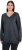 Ulla Popken Casual V-Neck Long Sleeve Sweater Navy Blue - Sweatshirts & hoodies - 