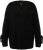 Ulla Popken Lace-Up Cuff Long Sleeve V-Neck Sweater Black - Sweatshirts & hoodies - 