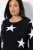 Ulla Popken Glitter Stars Soft Knit Sweater Black - Sweatshirts & hoodies - Sweatshirts, Hoodies e Malhas Aconchegantes