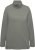 Ulla Popken Turtleneck Ribbed Trim Long Sleeve Sweater Grey - Sweatshirts & hoodies - 