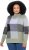 Ulla Popken Grand Check Long Sleeve Sweater Sage Green - Sweatshirts & hoodies - 
