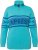 Ulla Popken Apres Ski Long Sleeve Troyer Collar Sweater Bright Turquoise - Sweatshirts & hoodies - 