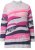 Ulla Popken Landscape Stripe Sweater Light Grey Melange - Sweatshirts & hoodies - 