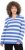 Ulla Popken Striped Polo Collar Long Sleeve Sweater Aegean Blue - Sweatshirts & hoodies - 