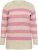 Kaffe Curve Niela Camisola às riscas Cinzento pluma/Rosa mesclado - Pullovers e Malhas - 