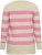 Kaffe Curve Niela Camisola às riscas Cinzento pluma/Rosa mesclado - Pullovers e Malhas - 