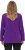 Ulla Popken Modular Fleece Zip Front Jacket Dark Plum - Sweatshirts & hoodies - 