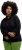 Ulla Popken Gathered Sleeve Oversized Fit Sweatshirt Black - Sweatshirts & hoodies - 