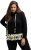 Ulla Popken Ruffle Hem A-line Fit Hooded Sweatshirt Black - Sweatshirts & hoodies - 