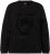 Ulla Popken Flock Print Long Sleeve Crew Neck Sweatshirt Black - Sweatshirts & hoodies - 