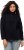 Ulla Popken Tonal Leopard Print Longline Zip-Up Sweatshirt Black - Sweatshirts & hoodies - 
