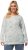 Ulla Popken Tie-Dyed Long Sleeve Sweatshirt Snow White - Sweatshirts & hoodies - 