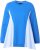 Ulla Popken Pinstripe Gore Long Sleeve Sweatshirt Peacock Blue - Sweatshirts & hoodies - 