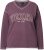 Ulla Popken Texas Contrast Stitching Sweatshirt Dark Ruby - Sweatshirts & hoodies - 