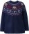 Ulla Popken Norwegian Style Christmas Sweater Blue - Sweatshirts & hoodies - 