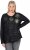 Ulla Popken Metallic Print Extra Soft Christmas Sweatshirt Black - Sweatshirts & hoodies - 
