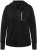 Ulla Popken HYPRAR Zip Front Hooded Stretch Sweatshirt Black - Sweatshirts & hoodies - 