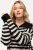 Ulla Popken Striped Troyer Collar Sweater Black - Sweatshirts & hoodies - Sweatshirts, Hoodies e Malhas Aconchegantes