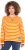Ulla Popken Striped Drawstring Hem Sweatshirt Orange - Sweatshirts & hoodies - 