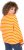 Ulla Popken Striped Drawstring Hem Sweatshirt Orange - Sweatshirts & hoodies - 