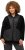 Ulla Popken Patch Print Fleece Jacket Black - Sweatshirts & hoodies - 