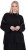 Ulla Popken Decorative Seam Contrast Color Sweater Black - Sweatshirts & hoodies - 