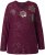 Ulla Popken Metallic Print Extra Soft Christmas Sweatshirt Dark Wine Red - Sweatshirts & hoodies - 